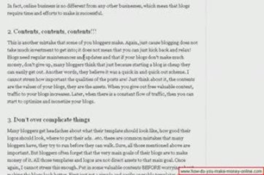 Why You Can't Make Money With Blogs