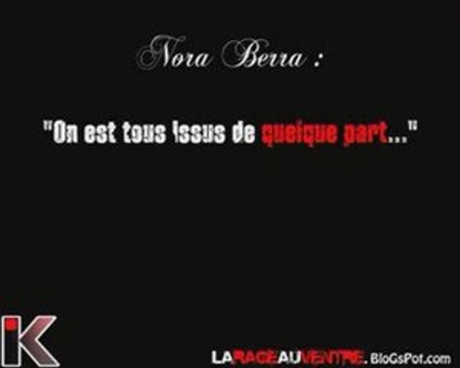 Nora Berra : 'On est tous issus de quelque part...'