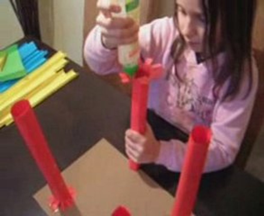 Murmelbahn selber basteln - kugelbahn für kinder