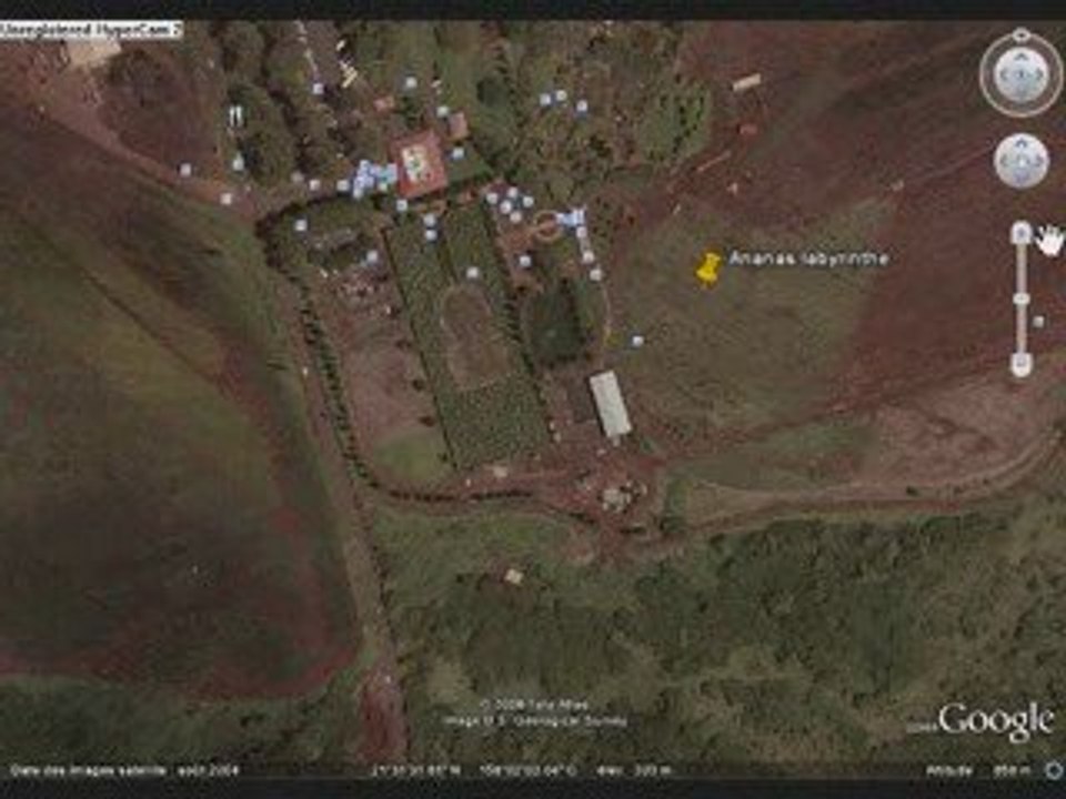 google earth ananas labyrinthe