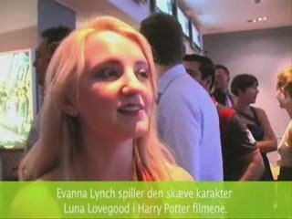 Bonnie Wright and Evanna Lynch in the Danish  Premiere