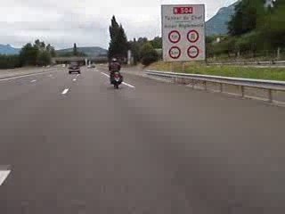 Terrot 350 1928 sur l'autoroute à plein régime