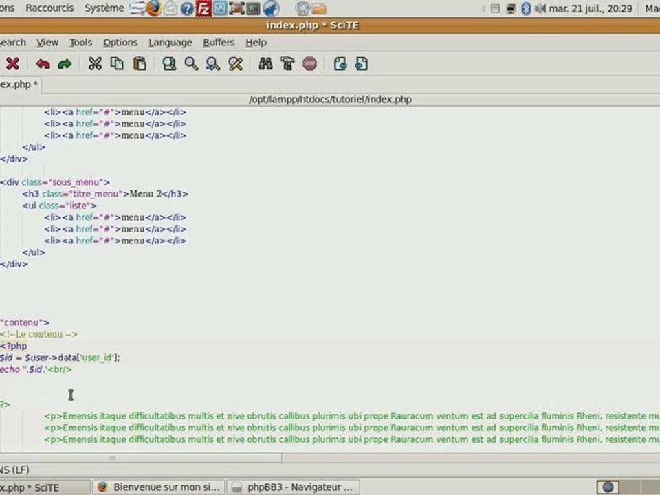 Utiliser les sessions phpBB3 d'un forum