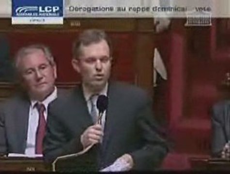 Travail du dimanche François de Rugy groupe GDR 13-07-2009