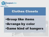 Home Staging Tips - Making Closets into a Selling Feature