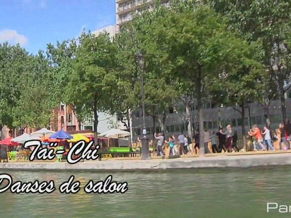 Paris Plages sur le canal de la Villette