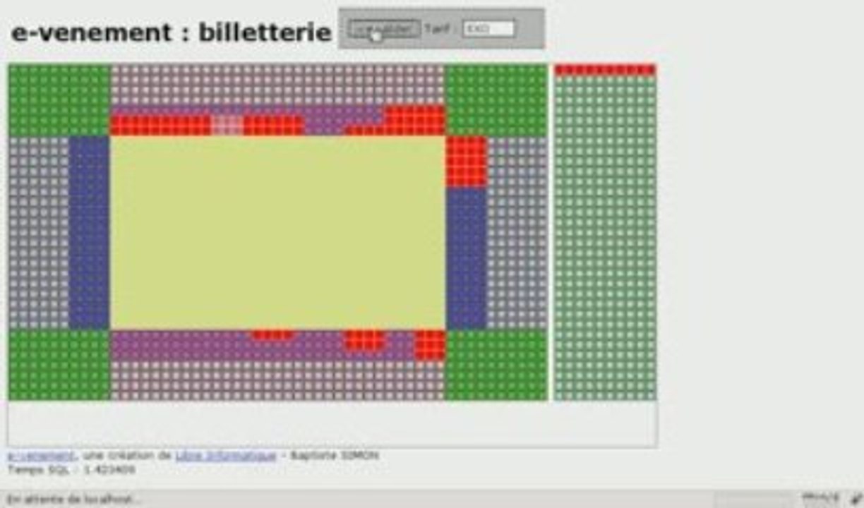 e-venement, billetterie avec placement graphique, long