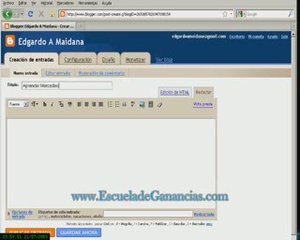 Como Crear Entradas en Blogger