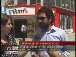 Taraf Gazetesi tazminat ödedi. 24 Temmuz 2009