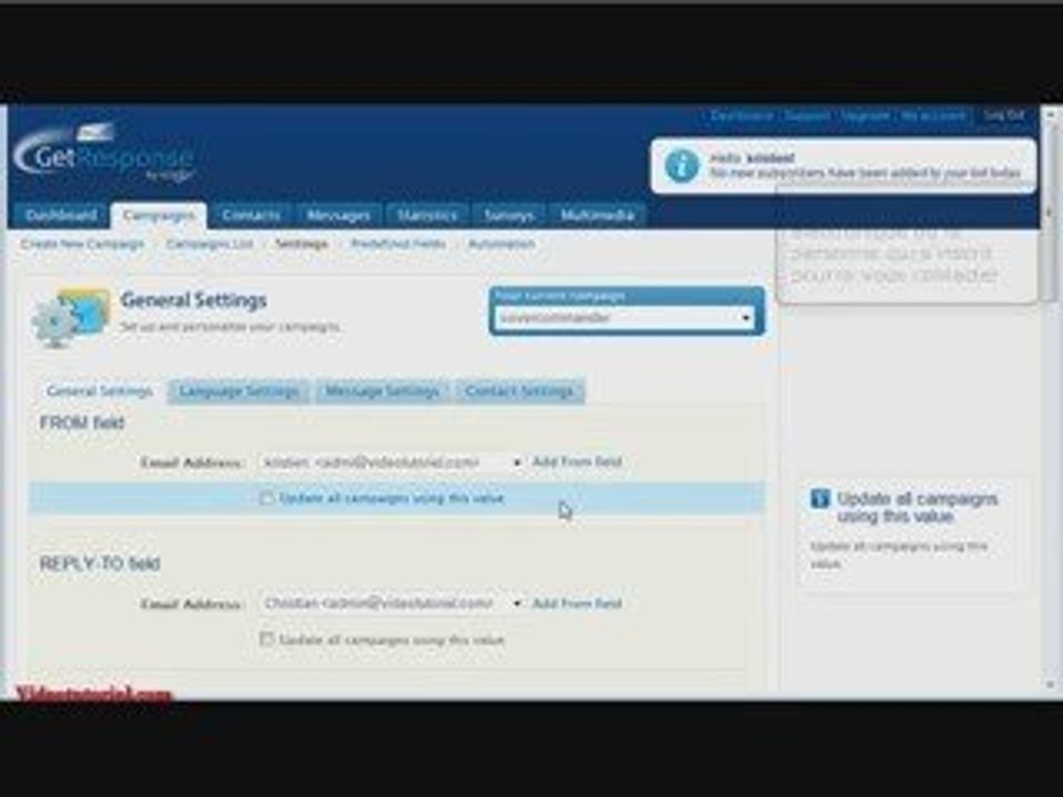 Comment créer une campagne avec Getresponse 6.0