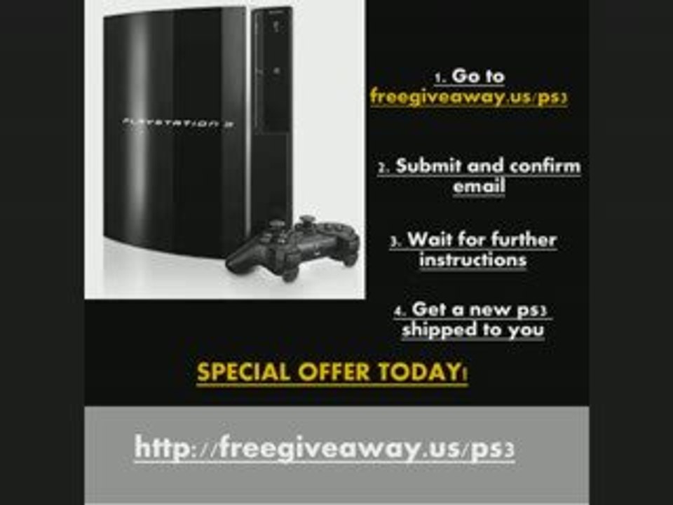 How To Get A Free Playstation 3 - Special Giveaway