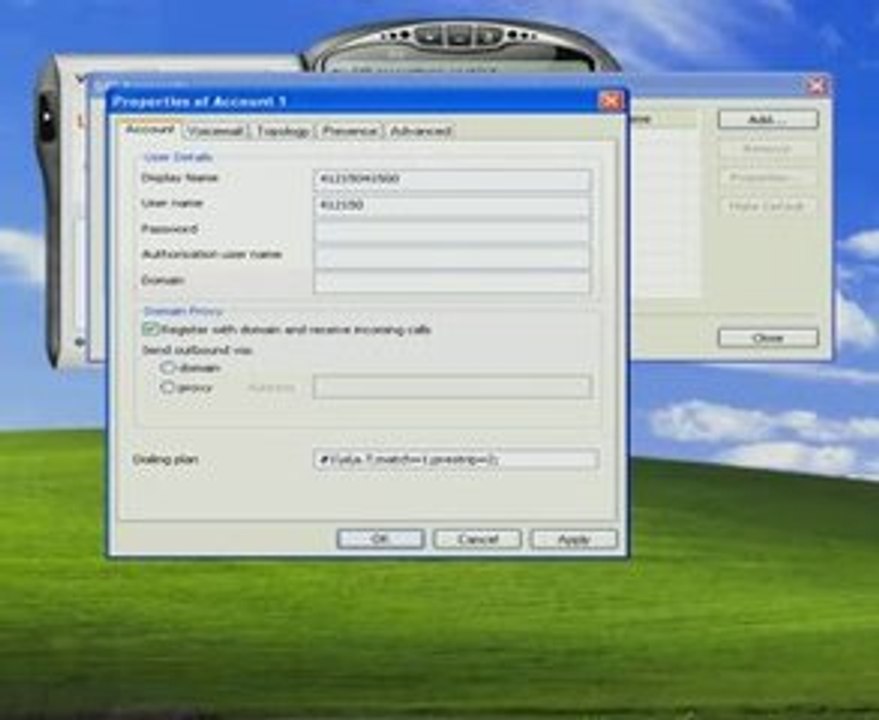 configuration de X-lite avec Switzernet