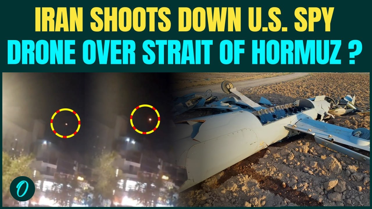 CHILLING FOOTAGE: Iran SHOOTS DOWN ‘Enemy Spy Drone’ Over Hormuz | U.S-Iran War