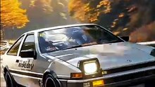 Toyota AE-86 TRUENO drifting