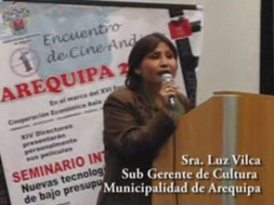 Encuentro de Cine Andino  Sra. Luz Vilca