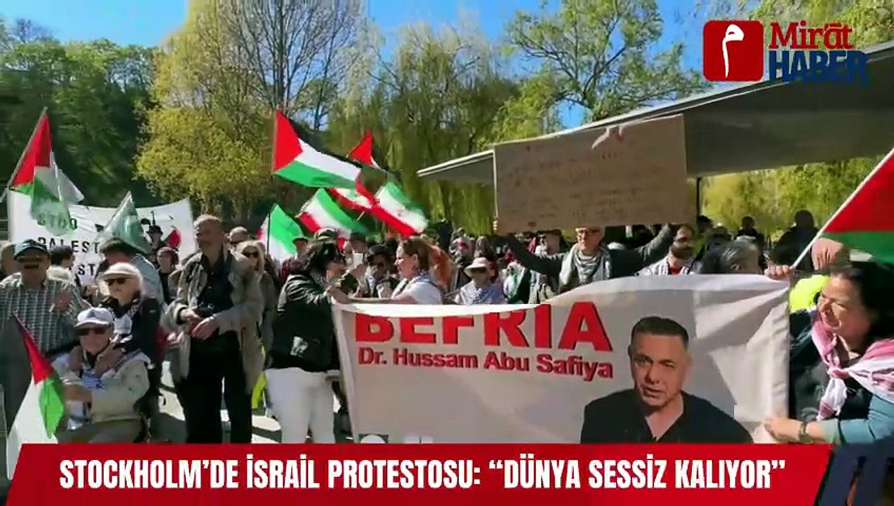 Stockholm’de İsrail Protestosu “Dünya Sessiz Kalıyor”