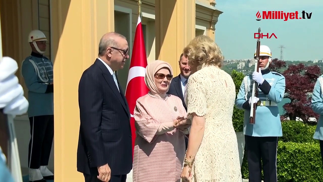 Cumhurbaşkanı Erdoğan, Belçika Kraliçesi Mathilde’yi Vahdettin Köşkü’nde ağırladı