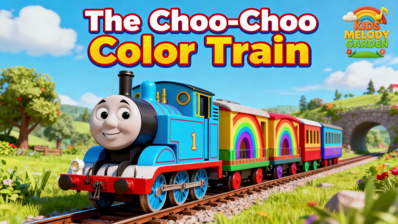 The Choo-Choo Color Train 🚂🎨 | Learn Colors with Train | Fun Kids Song | Kids Melody Garden