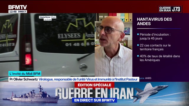 Hantavirus: À la différence du coronavirus, il est probable qu'il faille un contact très proche entre humain pour qu'il y ait contamination , déclare Pr Olivier Schwartz, virologue