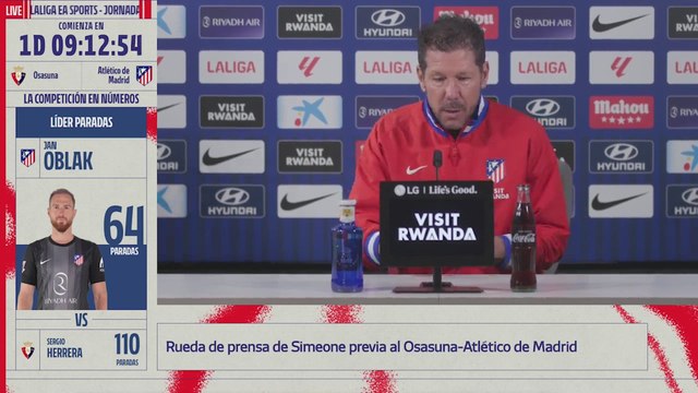 Simeone, rueda de prensa completa previa al Osasuna vs Atlético de Madrid | LaLiga
