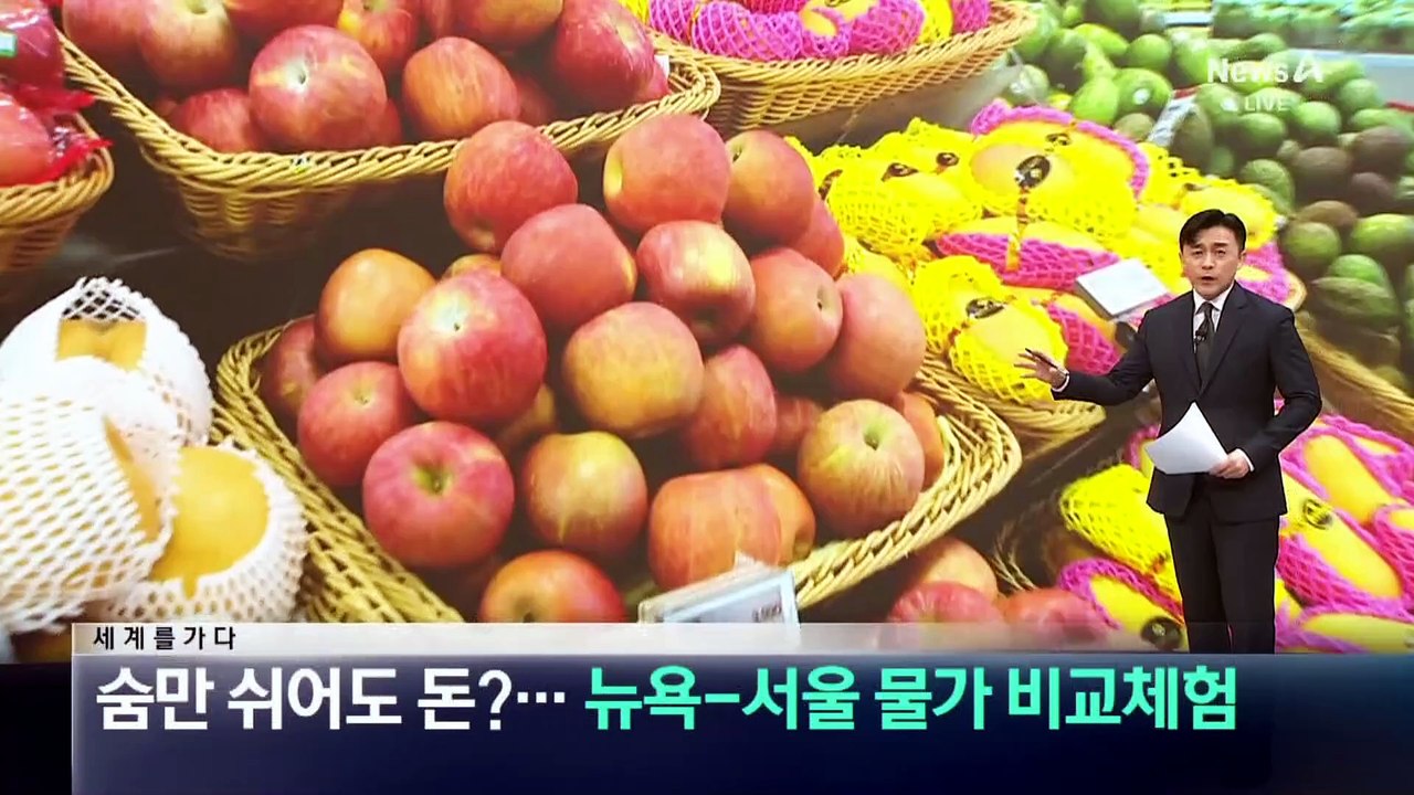 [세계를 가다]숨만 쉬어도 돈?…서울-뉴욕 물가 비교해보니