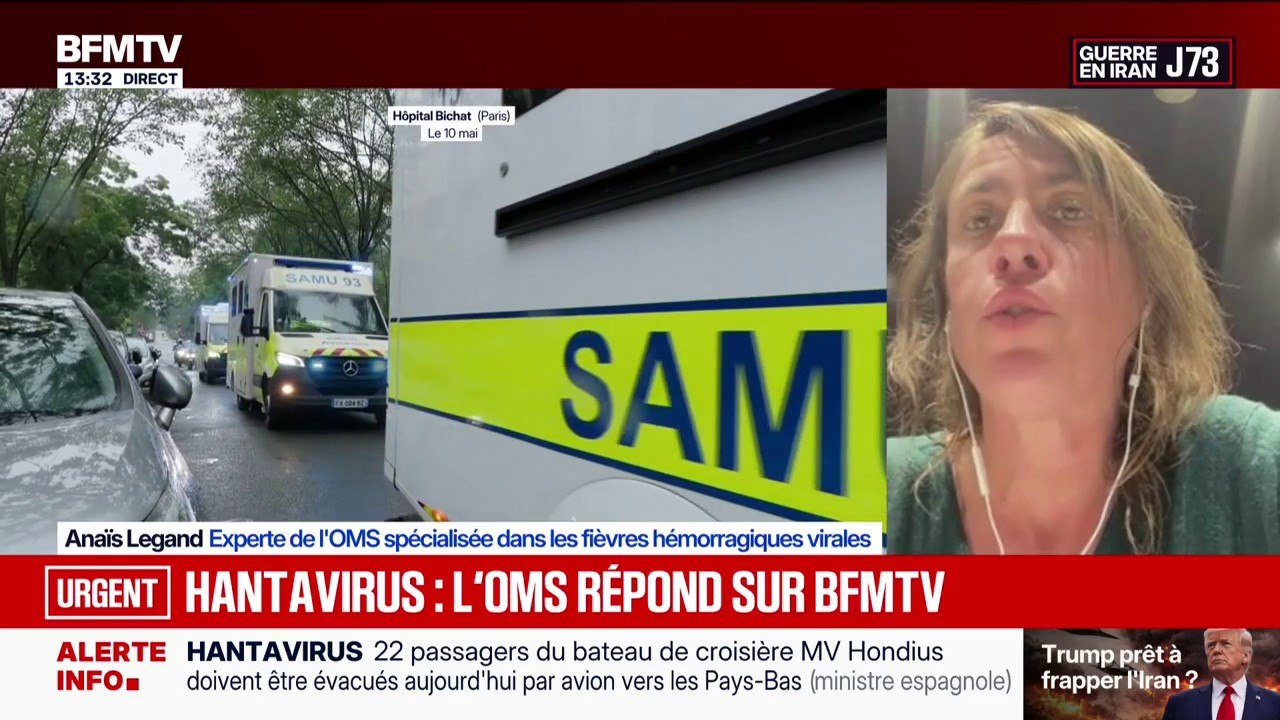 Hantavirus: "Nous sommes à 7 cas confirmés et 2 probables", indique Anaïs Legand, experte de l'OMS