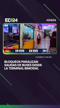 Bloqueos paralizan salidas de buses desde la Terminal Bimodal