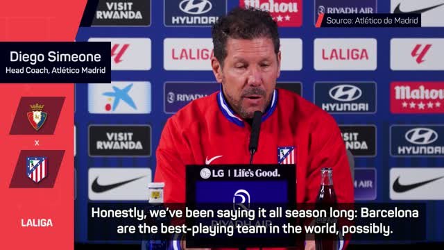 'Best team in the world' Barcelona deserve LaLiga title - Simeone