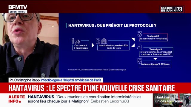 Hantavirus: Il ne faut pas paniquer, on n'est pas du tout dans un scénario de Covid-19 , assure Christophe Rapp, infectiologue