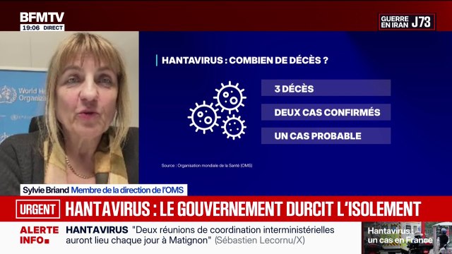 Hantavirus: Ce virus, on le connaît depuis longtemps, il provoque rarement des épidémies , explique Sylvie Briand, membre de la direction de l'OMS