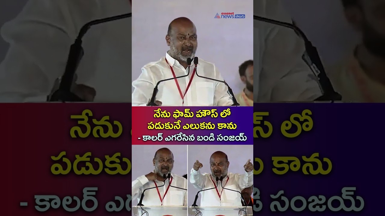 Bandi Sanjay: నేను ఫామ్ హౌస్ లో పడుకునే ఎలుకను కాను: కాలర్ ఎగరేసిన బండి సంజయ్ | Asianet News Telugu