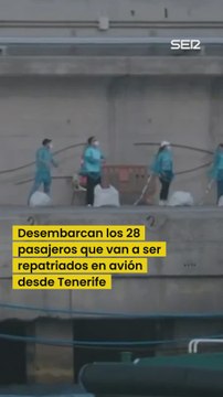 Desembarcan los 28 pasajeros del Hondius que van a ser repatriados en avión desde Tenerife