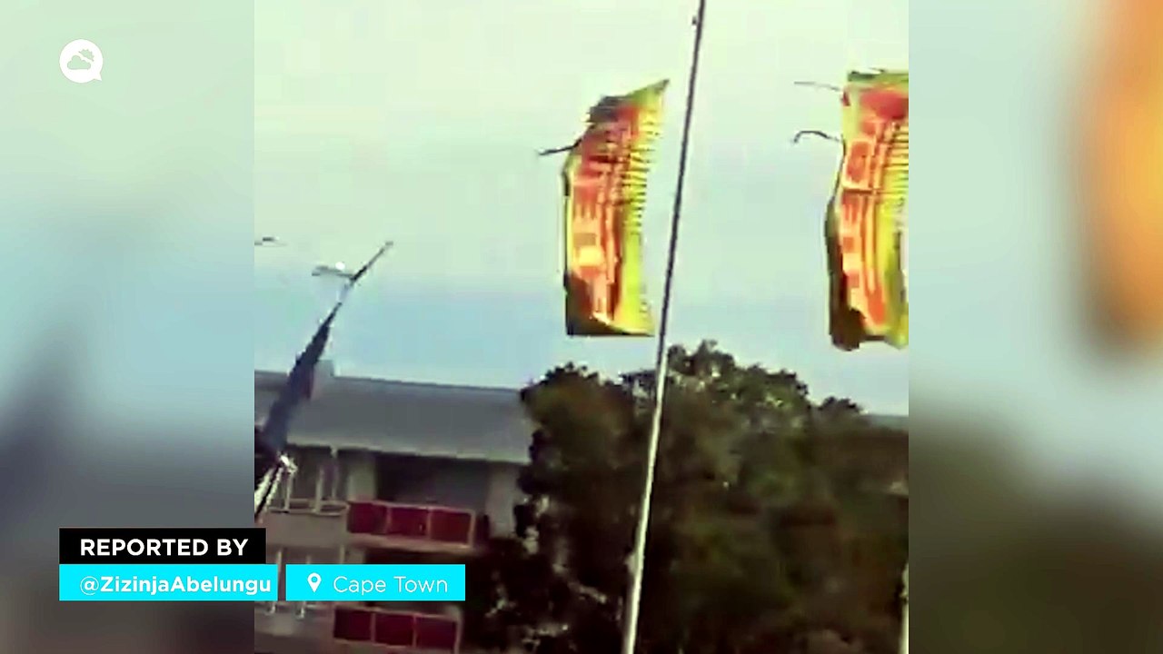 Extreme winds exceeding 120 km/h are battering Cape Town, South Africa