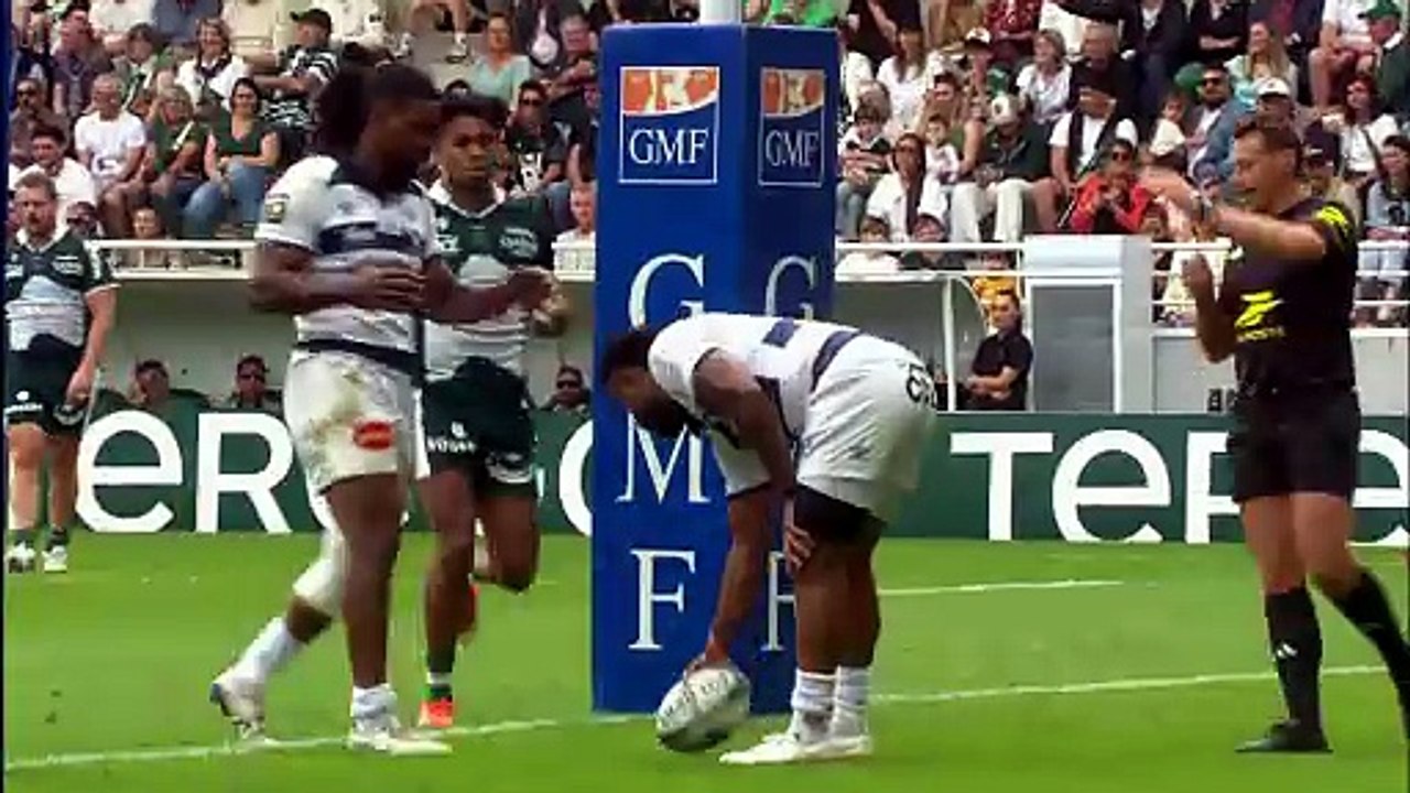 TOP 14 - Essai de Vilimoni BOTITU (CO) - Section Paloise - Castres Olympique