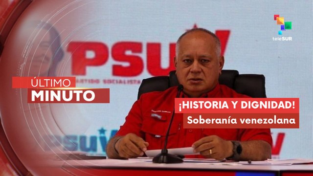 Secretario general Diosdado Cabello ofrece declaraciones en la rueda de prensa del PSUV