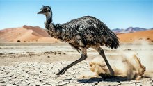 Emu Desert Sprint Scene