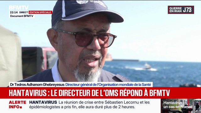 Hantavirus: “Je souhaite que les citoyens français ne s’inquiètent pas de cette situation”, déclare le directeur de l’OMS