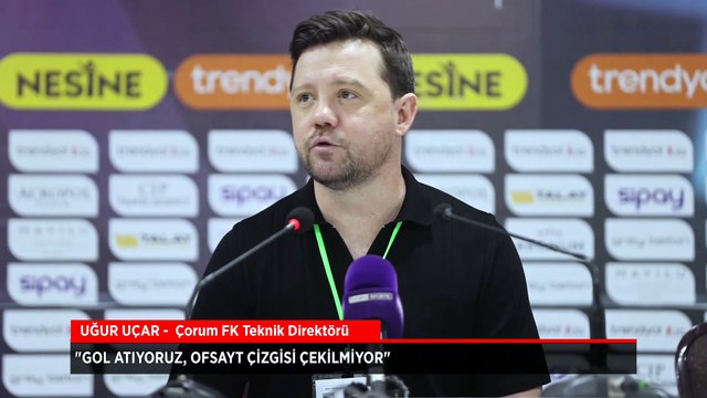 Çorum FK Teknik Direktörü Uğur Uçar'dan hakem tepkisi: Net bir penaltımız var, verilmiyor