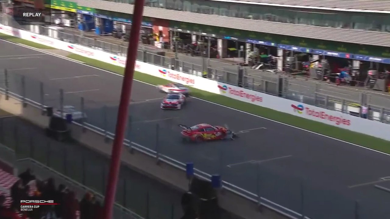 Porsche Carrera Cup Benelux 2026 Spa Race 1 Start Big Crash