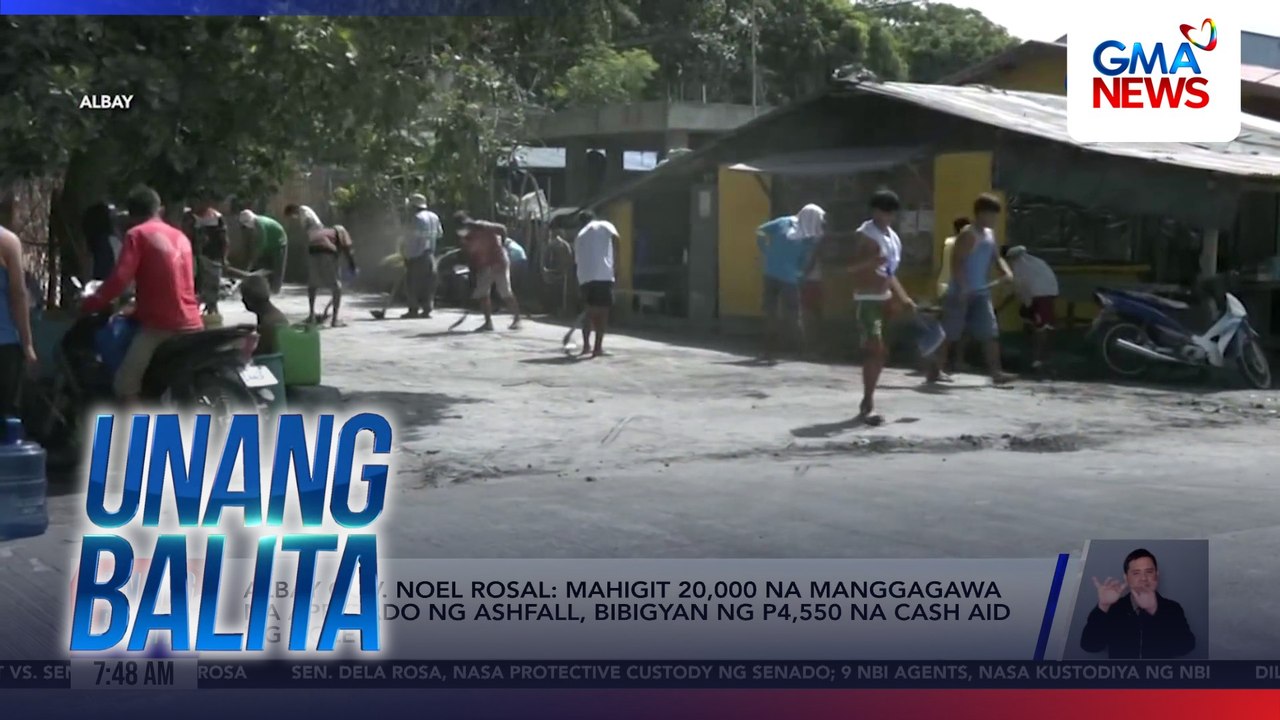 Albay Gov. Noel Rosal - Mahigit 20,000 na manggagawa na apektado ng ashfall, bibigyan ng P4,550 na cash aid ng DOLE | Unang Balita