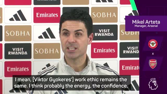 'Everything is clicking' - Arteta delighted with Gyokeres' uptick in form