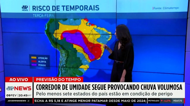 Previsão do Tempo: corredor de umidade coloca Sudeste e Centro-Oeste em alerta para chuvas
