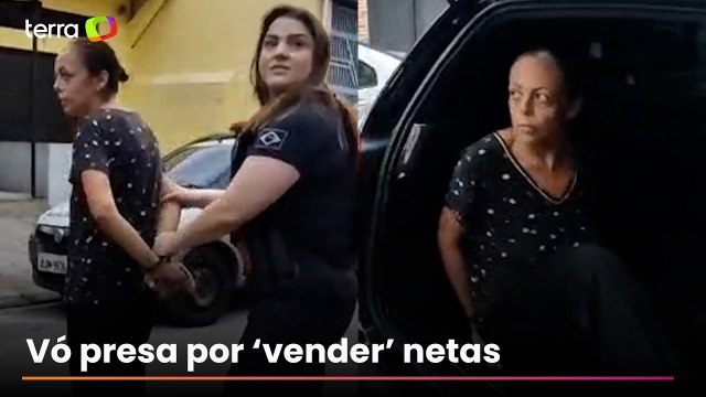 Vídeo mostra momento em que avó é presa acusada de 'vender' as netas menores de idade
