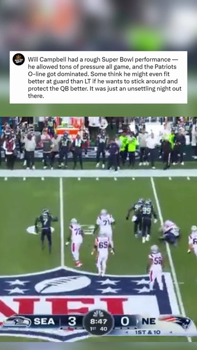 Will Campbell had a rough Super Bowl performance