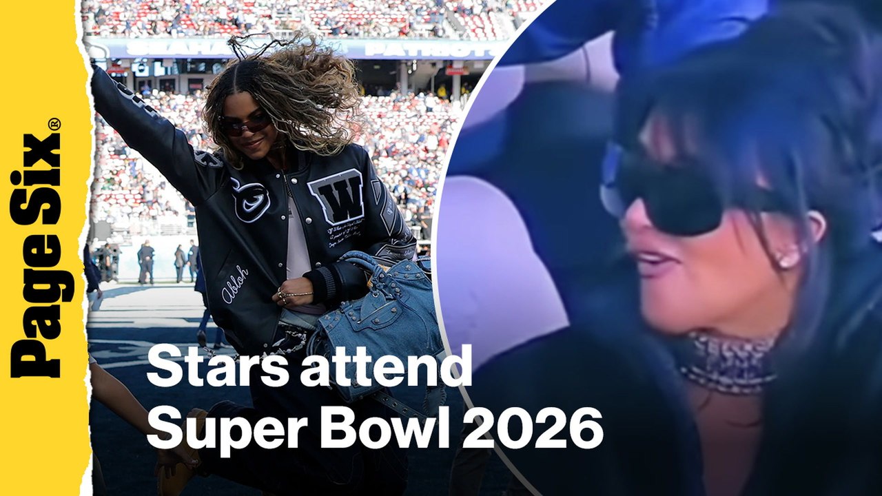 Kendall Jenner, Kim Kardashian, Lewis Hamilton, Jay-Z, and more stars attend Super Bowl 2026