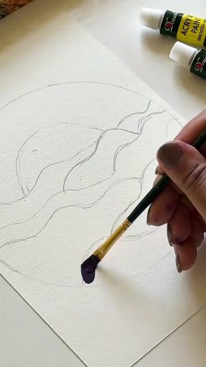 Peaceful Nightscape Painting Tutorial