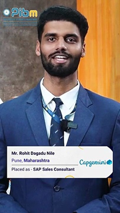 PIBM to Capgemini | MBA & PGDM Placements | Rohit Dagadu Nile Batch 2024–26