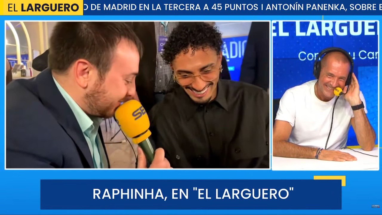 Entrevista con Raphinha en El Larguero desde la gala de los premios Toresky