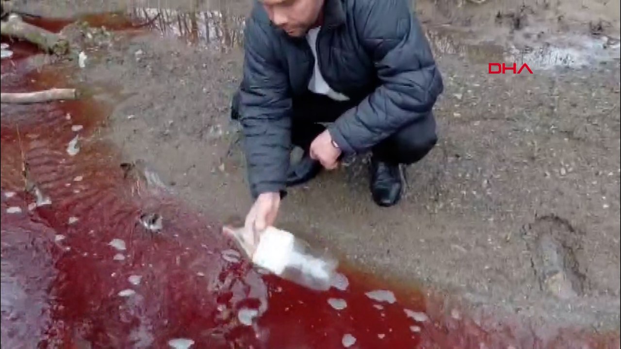 Ömerli Barajı yakınında 'kırmızı renkli akan dere' tedirginliği