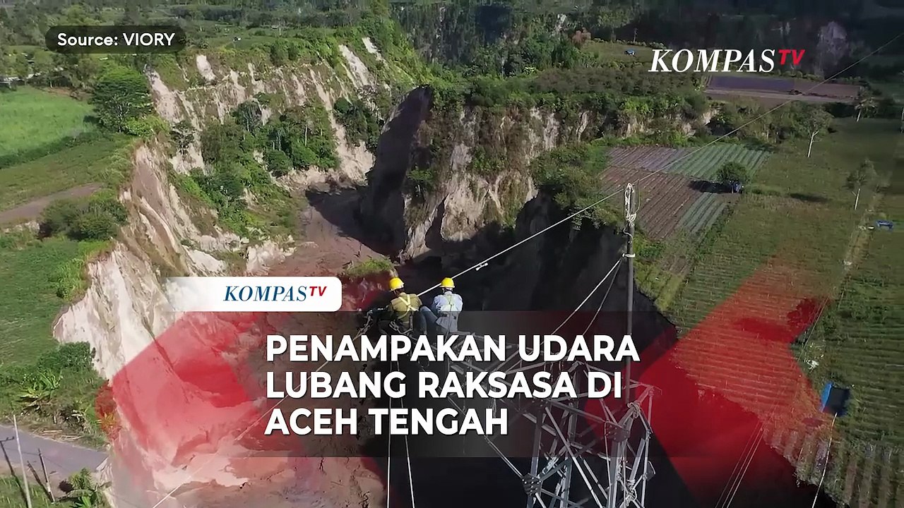 Penampakan Udara Lubang Raksasa di Aceh Tengah